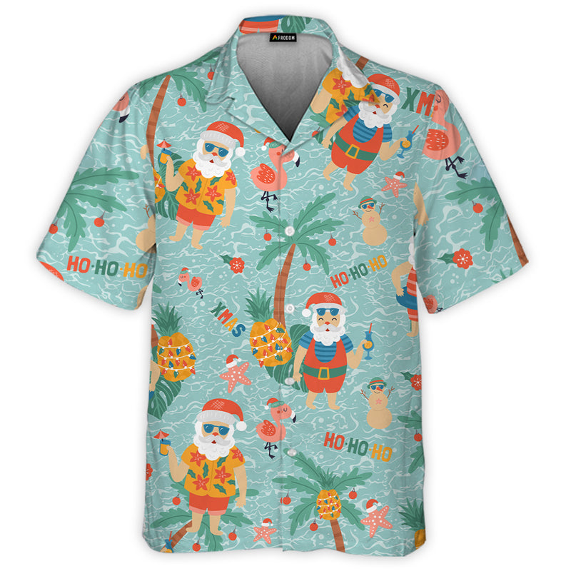 Santa Claus Ho Ho Ho Hawaiian Shirt