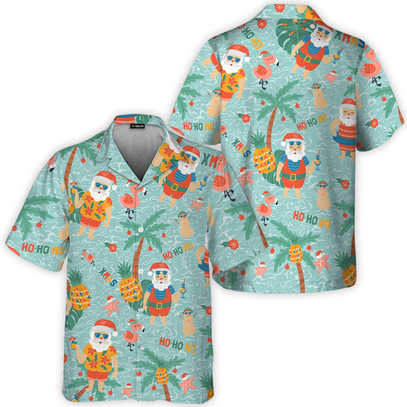 Santa Claus Ho Ho Ho Hawaiian Shirt