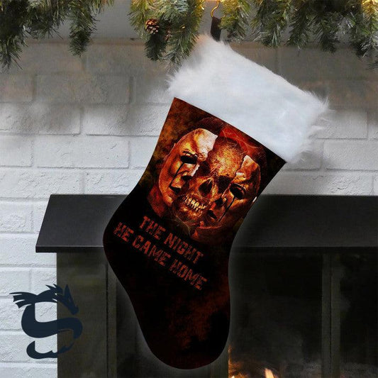 The Night He Came Michael Myers Christmas Stockings - Santa Joker
