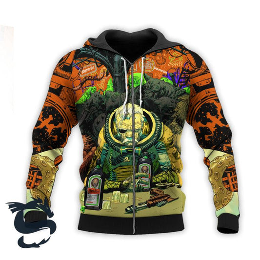 The Old Man Of Fear Agent Drink Jagermeister Hoodie & Zip Hoodie - Santa Joker