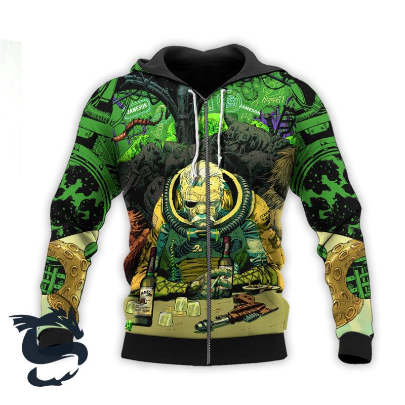 The Old Man Of Fear Agent Drink Jameson Hoodie & Zip Hoodie - Santa Joker