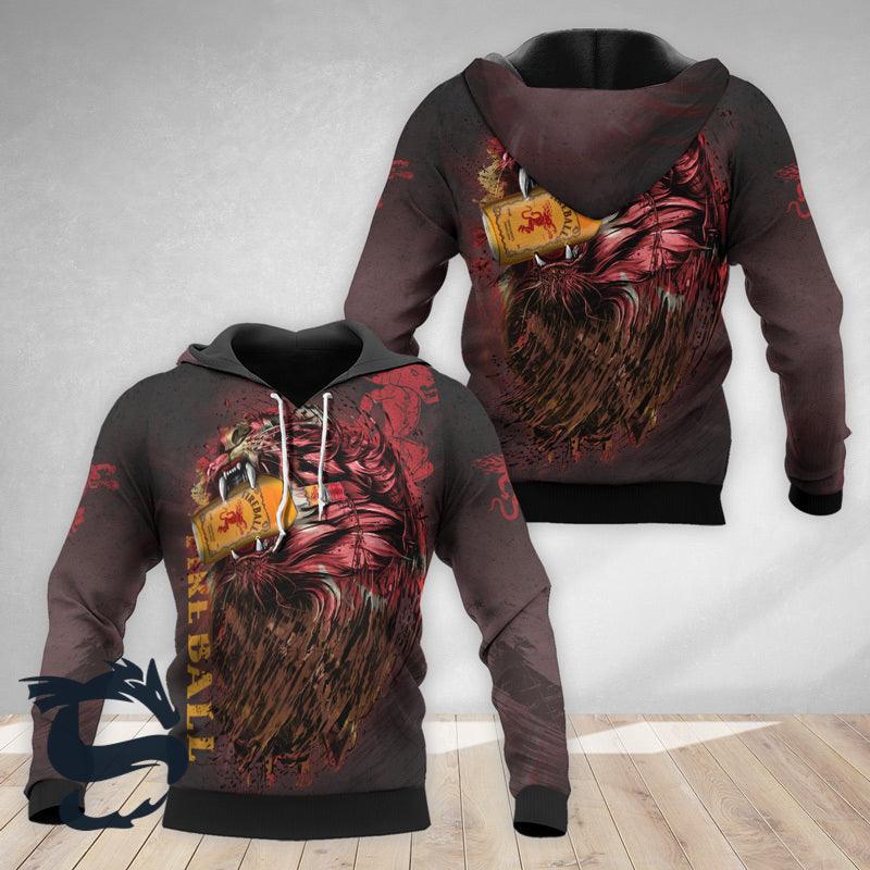 The Roaring Lion Fireball Hoodie & Zip Hoodie - Santa Joker