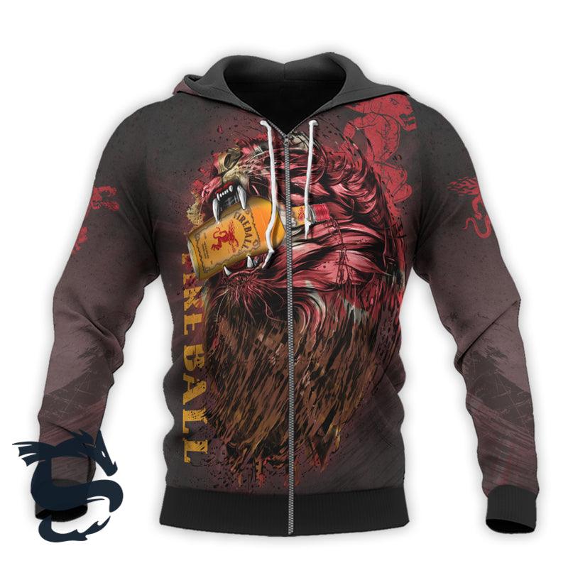 The Roaring Lion Fireball Hoodie & Zip Hoodie - Santa Joker