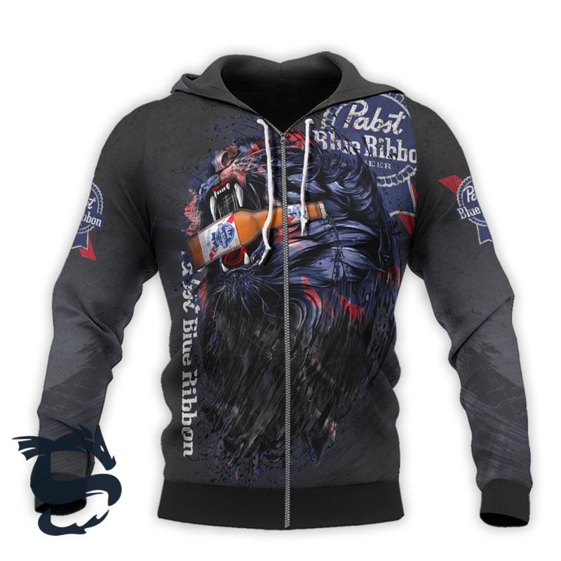 The Roaring Lion Pabst Blue Ribbon Hoodie & Zip Hoodie - Santa Joker