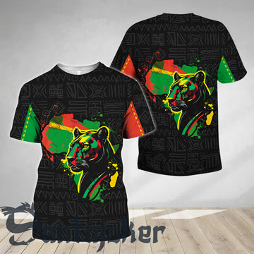 Africa Map Panther T-shirt