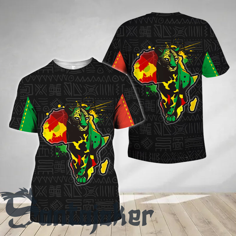 Africa Map Black Panther T-shirt