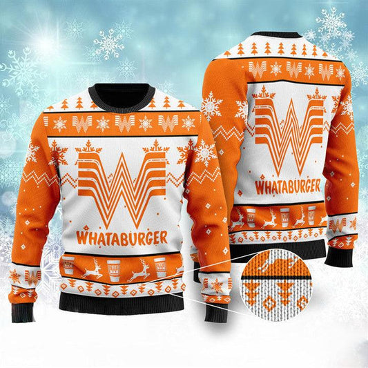 Whataburger Christmas Sweater - Santa Joker