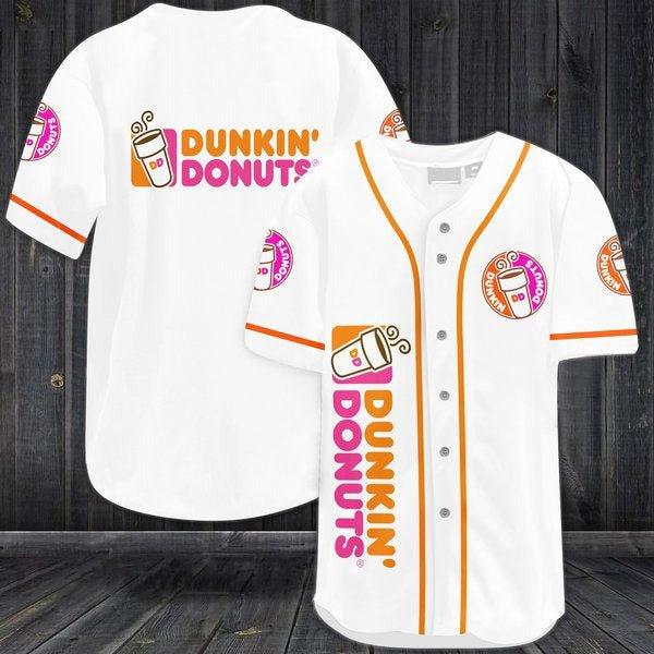 White Dunkin Donut Baseball Jersey - Santa Joker