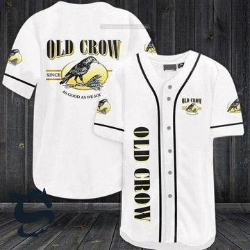 White Old Crow Whiskey Baseball Jersey - Santa Joker