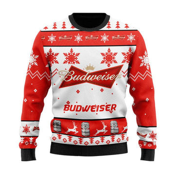 Xmas Budweiser Ugly Sweater - Santa Joker