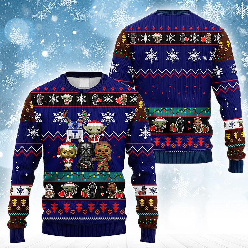 Xmas Star Wars Characters Ugly Sweater - Santa Joker