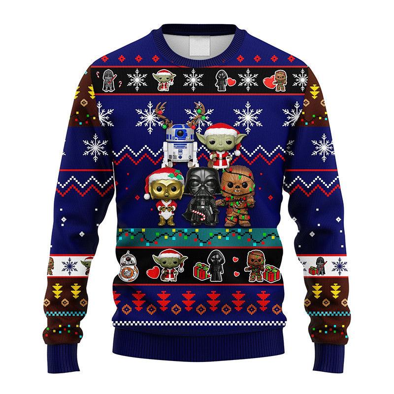 Xmas Star Wars Characters Ugly Sweater - Santa Joker