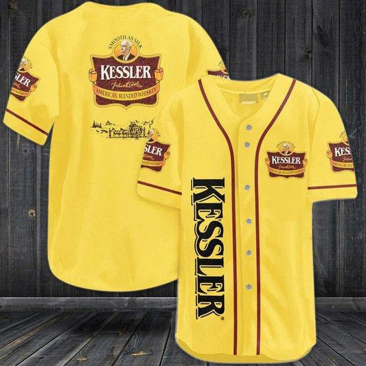 Yellow Kessler Whiskey Baseball Jersey - Santa Joker