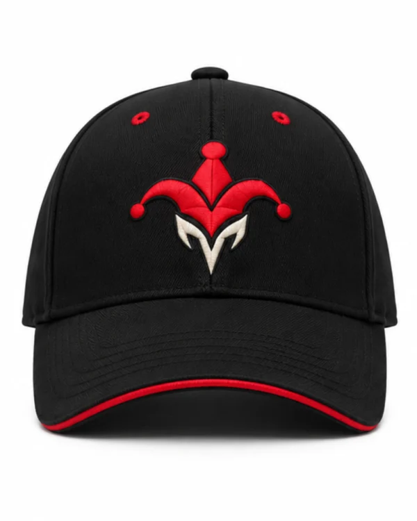Matte Black unisex baseball cap, front view