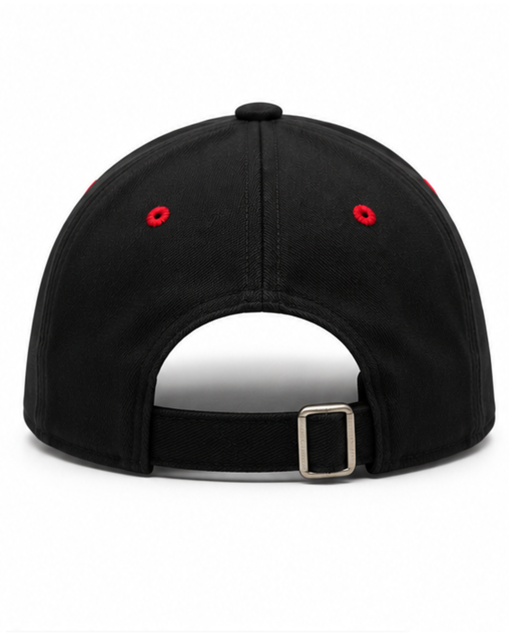Matte Black unisex baseball cap, back view