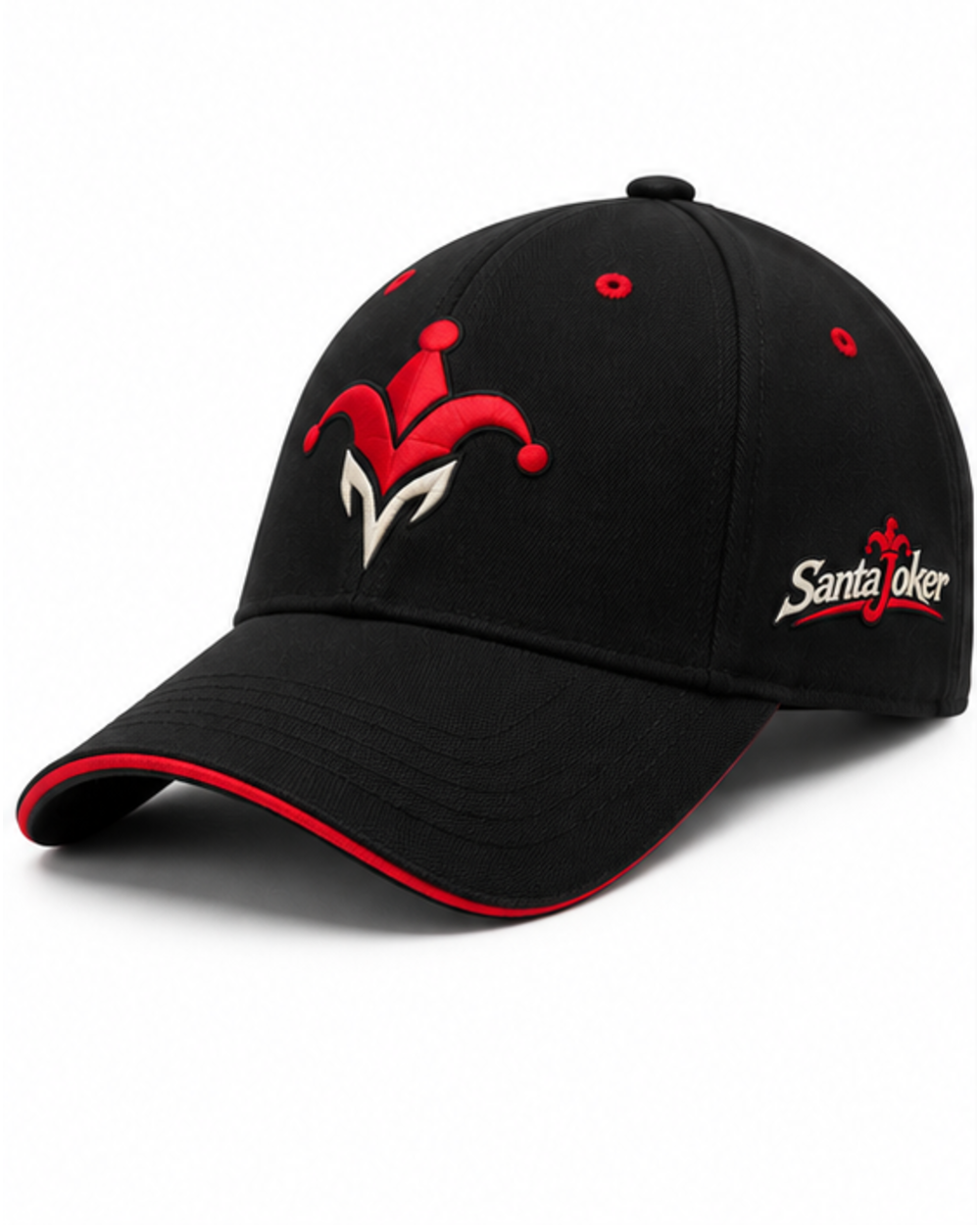 Matte Black unisex baseball cap, side view