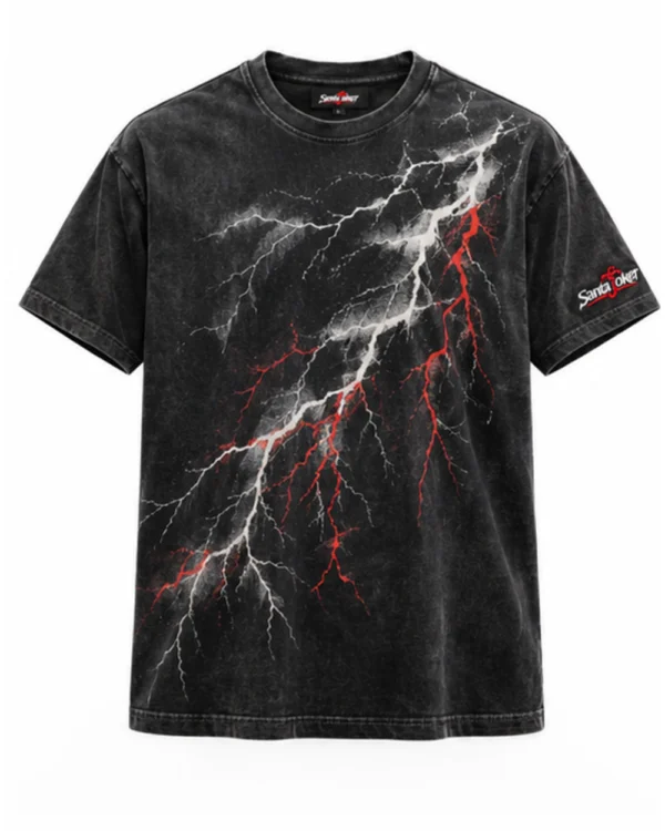 Washed Charcoal Black men's graphic T-shirt, front view